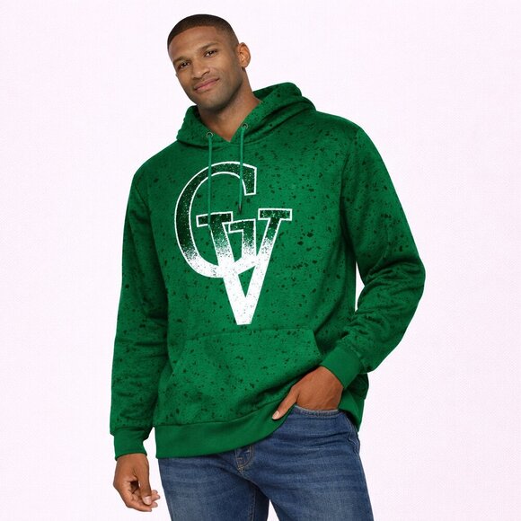 Avenue George V Paris men's hooded sweatshirt green and black Size: XL